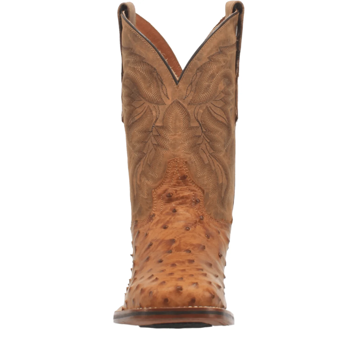 Dan Post Men's Saddle Tan Alamosa Full Quill Ostrich Exotic Boots DP3876 - Image 3