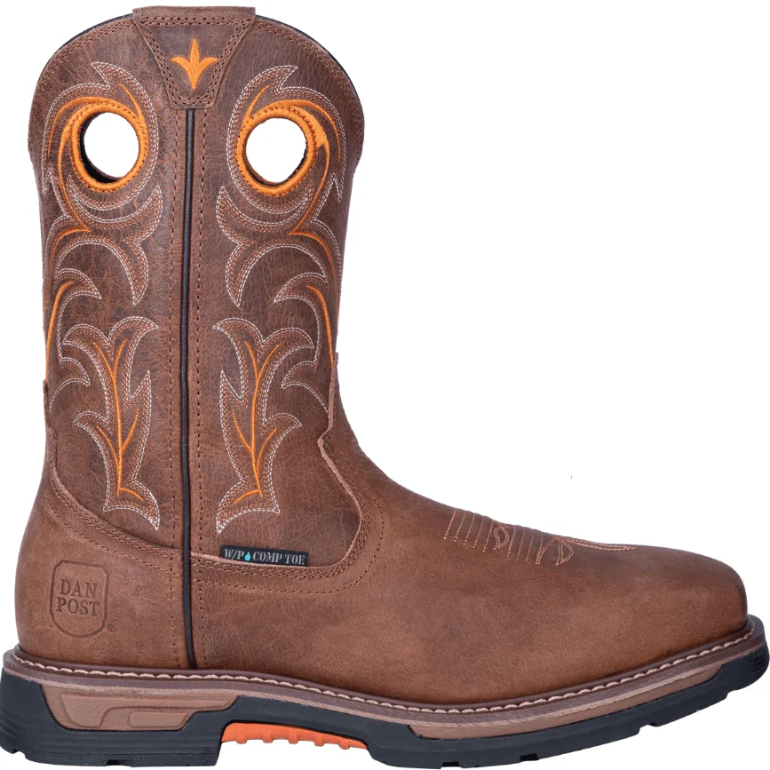 Dan Post Men's Storms Eye Brown Composite Toe Waterproof Work Boots DP59414 - Image 2