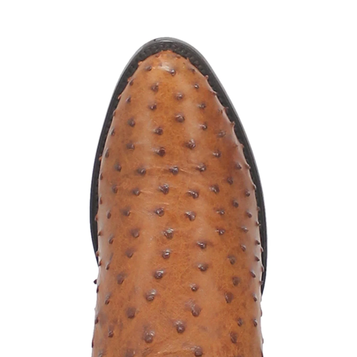 Dan Post Men's Tempe Saddle Brown/Chocolate Full Quill Ostrich Western Boots DP2323 - Image 3
