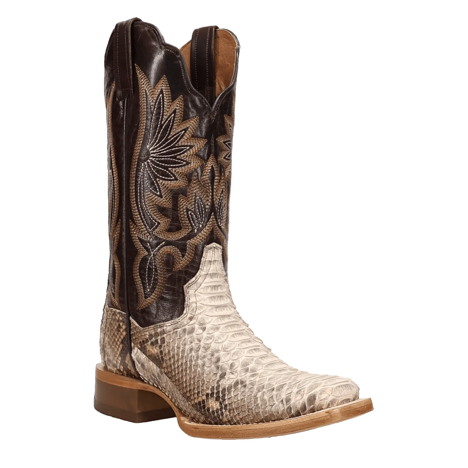 Dan Post Women's Natural/Chocolate Amara Python Exotic Boots DP5282