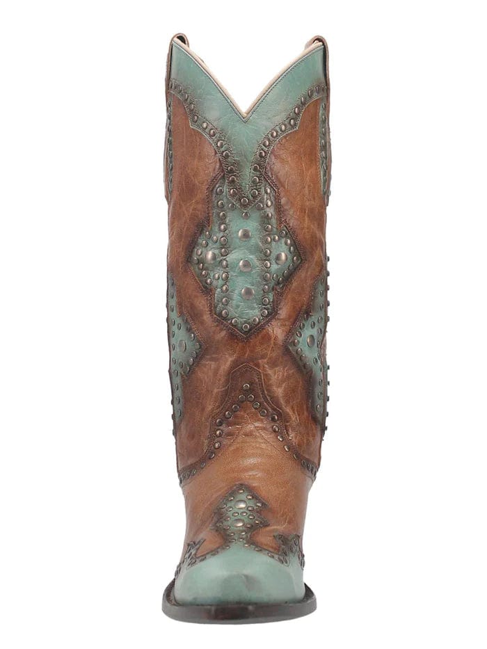 Dan Post Women's Taryn Brown & Turquoise Western Boots DP4383 - Image 4