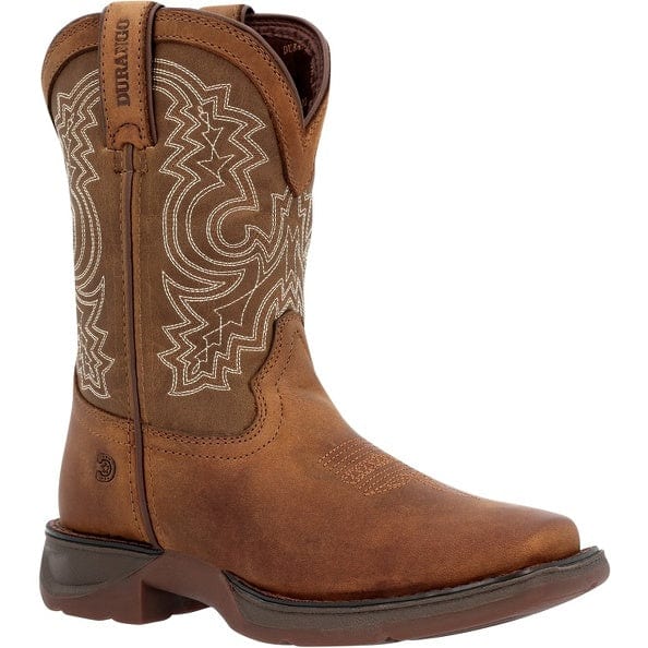 Durango Little Kid's Lil' Rebel Brown Square Toe Western Boot DBT0239C