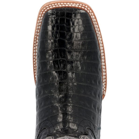 Durango Men's PRCA Black Caiman Belly Square Toe Exotic Western Boots DDB0470 - Image 4