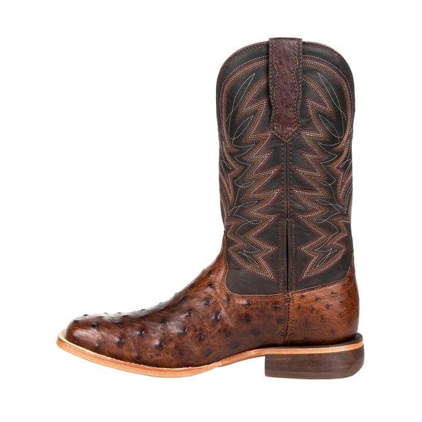 Durango Men's Premium Exotic Full-Quill Ostrich Antiqued Saddle Square Toe Western Boots DDB0274 - Image 2