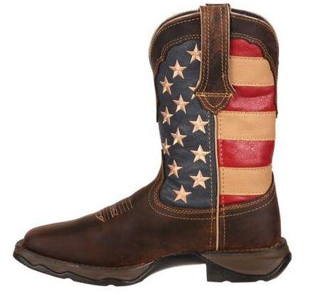 Durango Women's Rebel Patriotic Flag Square Toe Western Boots RD4414 - Image 4