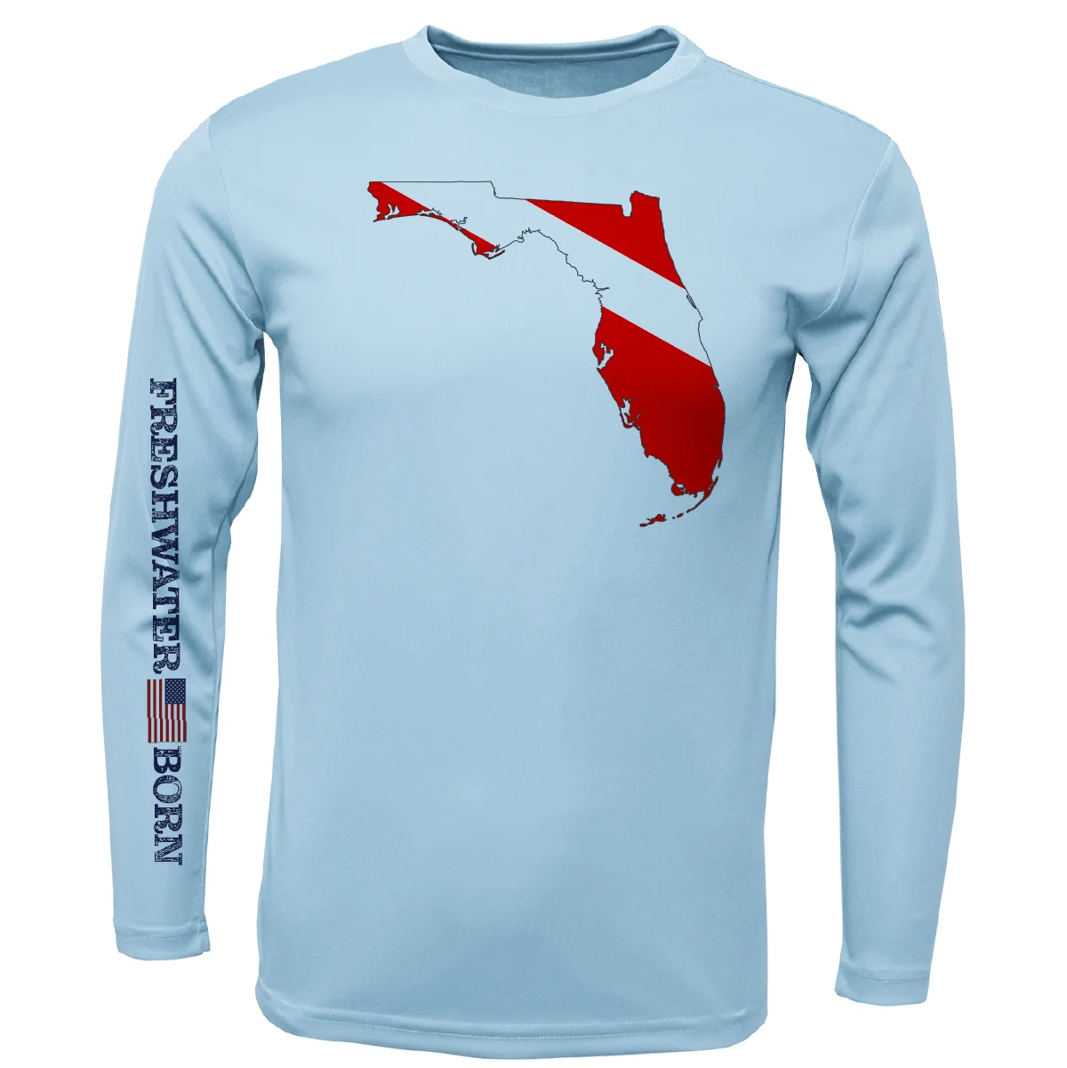 Florida Diver Freshwater Born Girl's Long Sleeve UPF 50+ Dry-Fit Shirt - Image 7