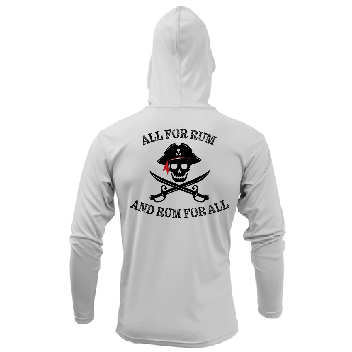 Florida Freshwater Born "All For Rum and Rum For All" Men's Long Sleeve UPF 50+ Dry-Fit Hoodie - Image 3
