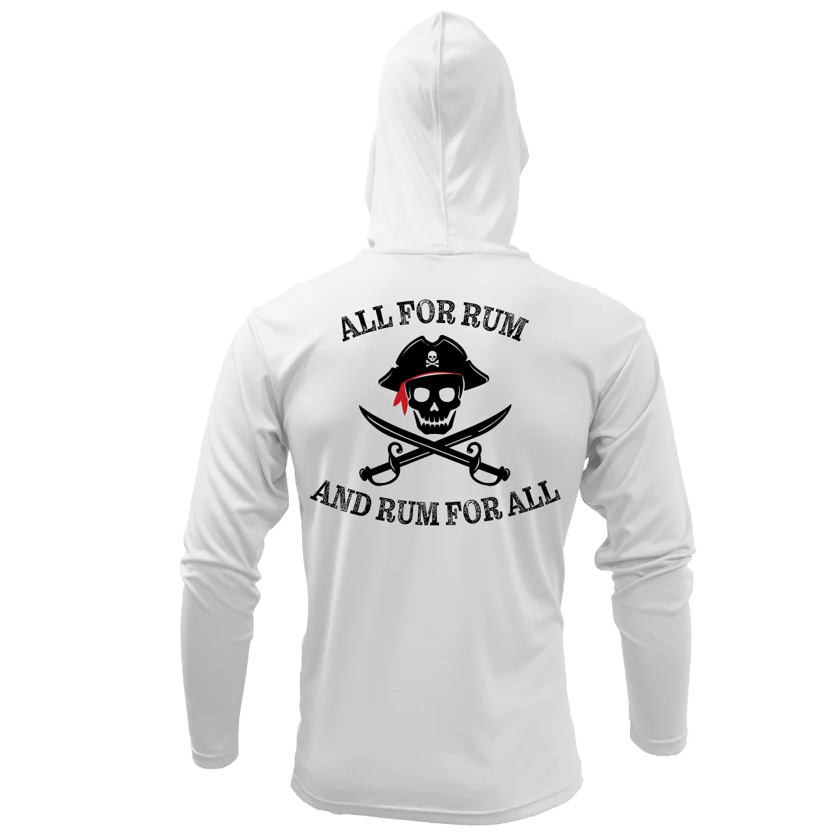 Florida Freshwater Born "All For Rum and Rum For All" Men's Long Sleeve UPF 50+ Dry-Fit Hoodie - Image 7