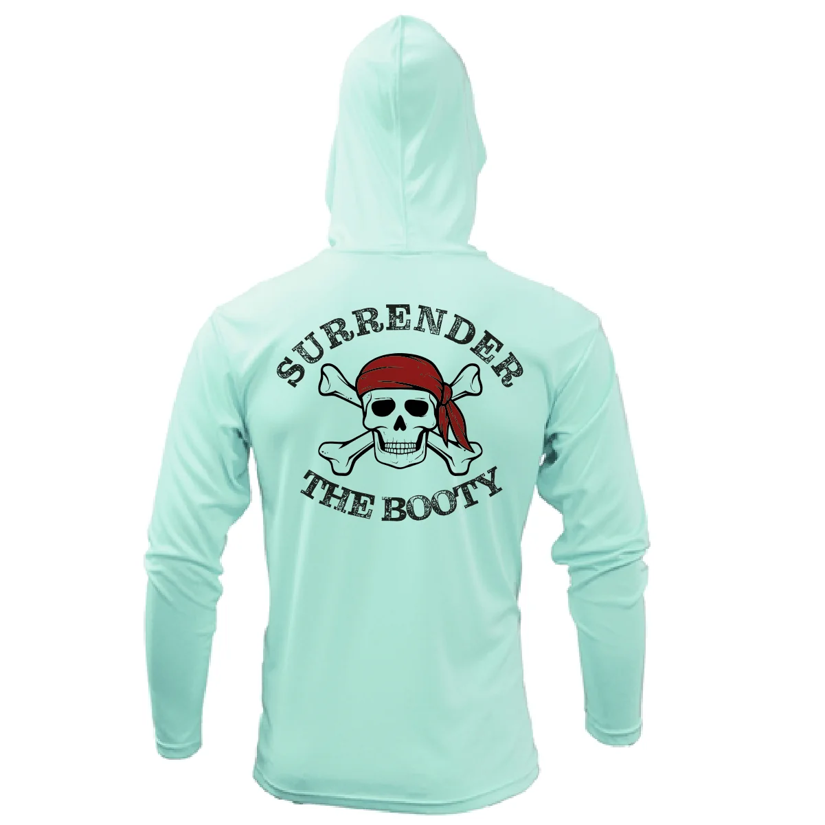 Florida Freshwater Born "Surrender The Booty" Men's Long Sleeve UPF 50+ Dry-Fit Hoodie - Image 9