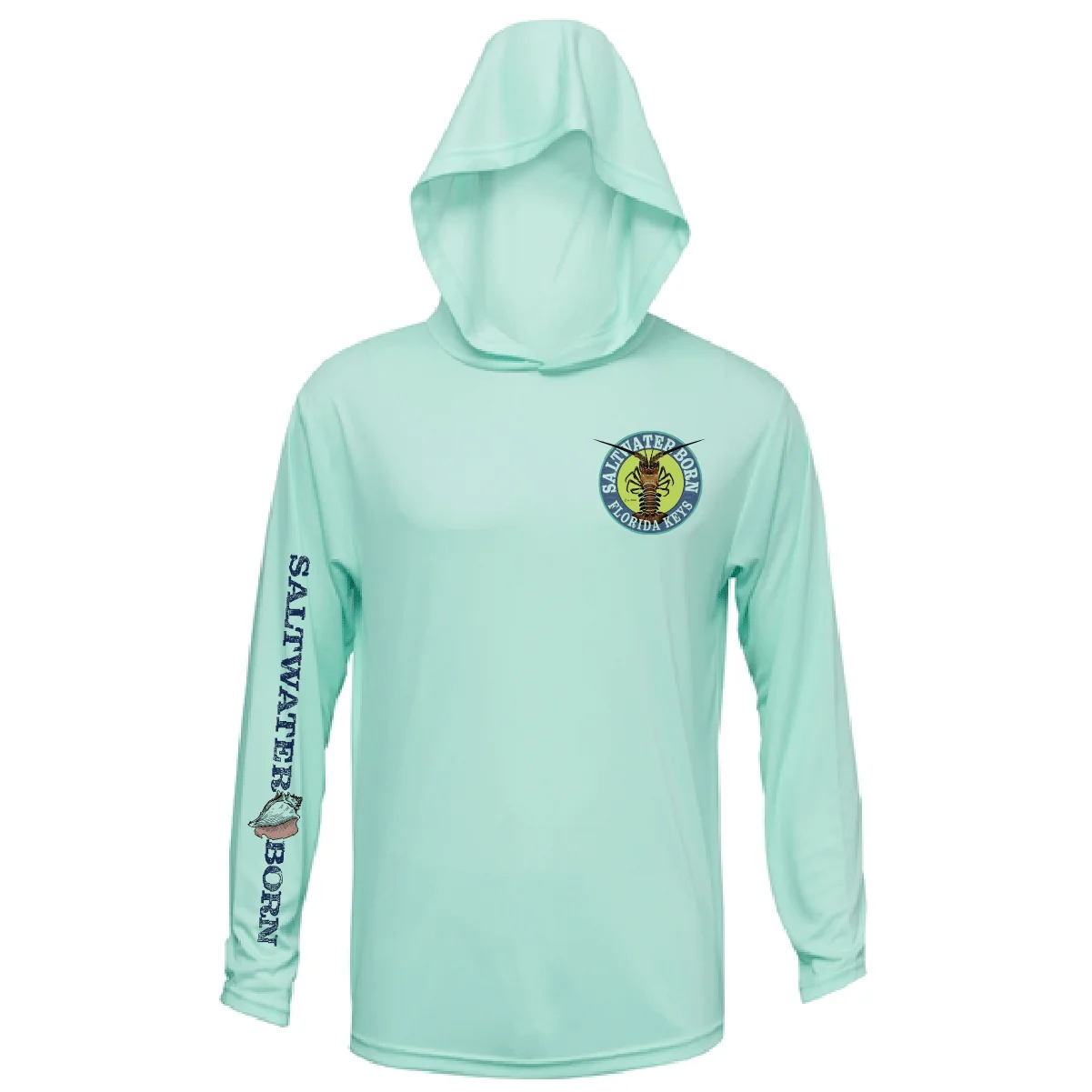 Florida Keys Realistic Lobster Long Sleeve UPF 50+ Dry-Fit Hoodie - Image 10