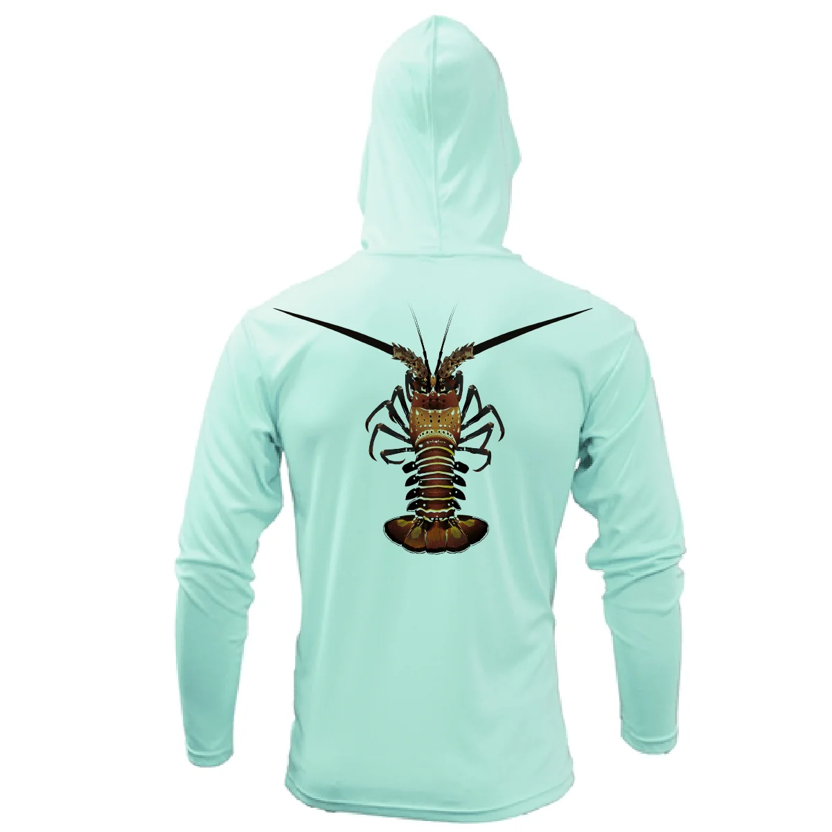 Florida Keys Realistic Lobster Long Sleeve UPF 50+ Dry-Fit Hoodie - Image 9