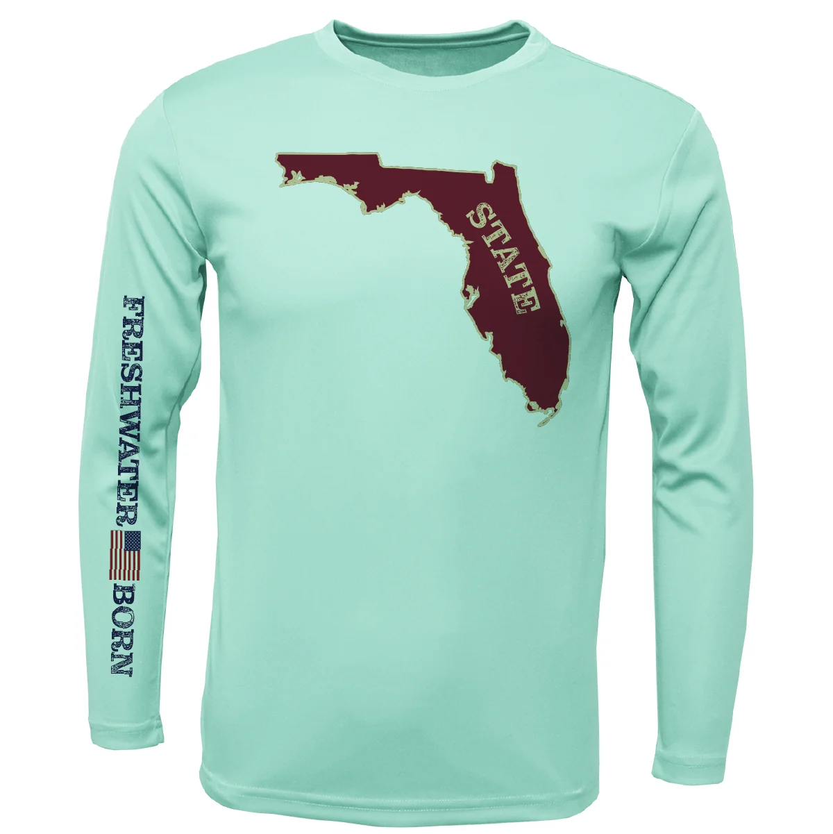 FSU Garnet and Gold Freshwater Born Girl's Long Sleeve UPF 50+ Dry-Fit Shirt - Image 11