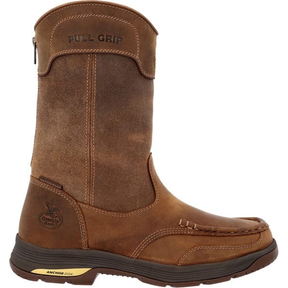 Georgia Boot Men's Athens Superlyte Wellington Brown Waterproof Pull On Work Boot GB00549 - Image 2