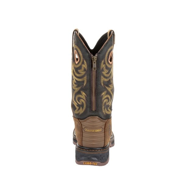Georgia Boot Men's Black and Brown Square Toe Work Boot GB00266 - Image 6