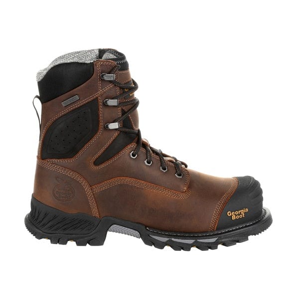 Georgia Boot Men's Rumbler Black and Brown 8 Inch Composite Toe Waterproof Work Boot GB00285 - Image 2
