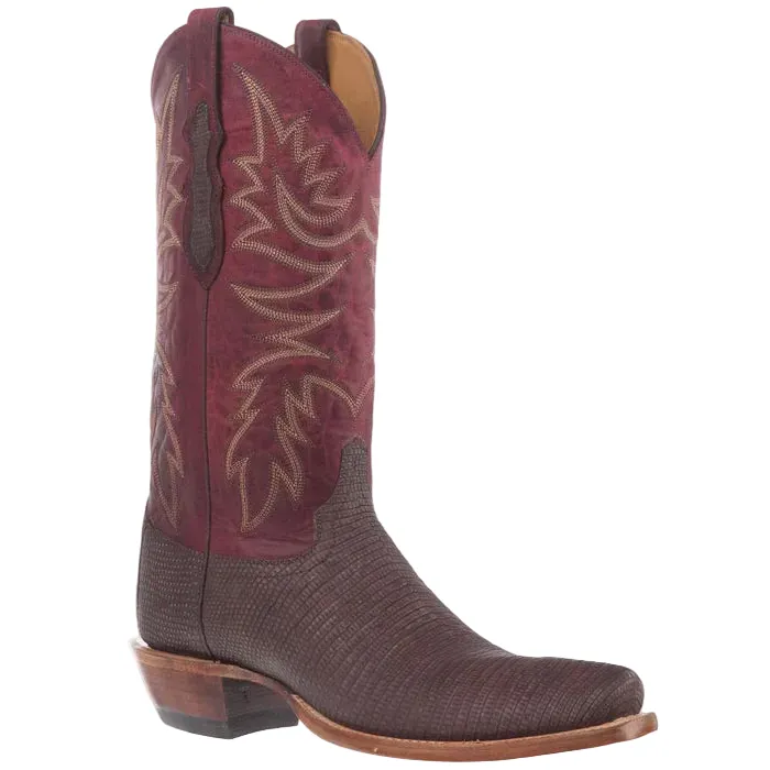 Justin Men's Rustic Brown Lizard Exotic Boots JE8321