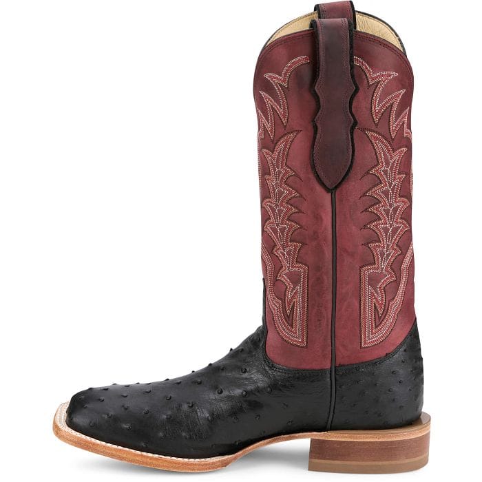 Justin Men's Shadow Black Chisolm Full Quill Ostrich Exotic Boots JE8171 - Image 3