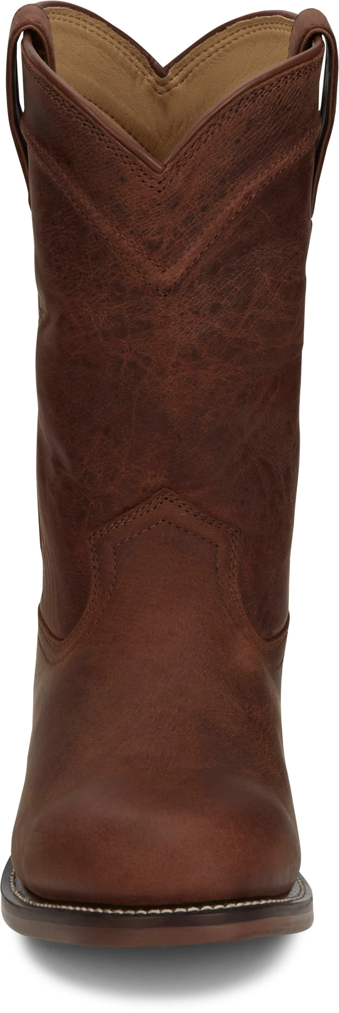 Justin Men's Braswell Brown Round Toe Roper Boots RP3740 - Image 6