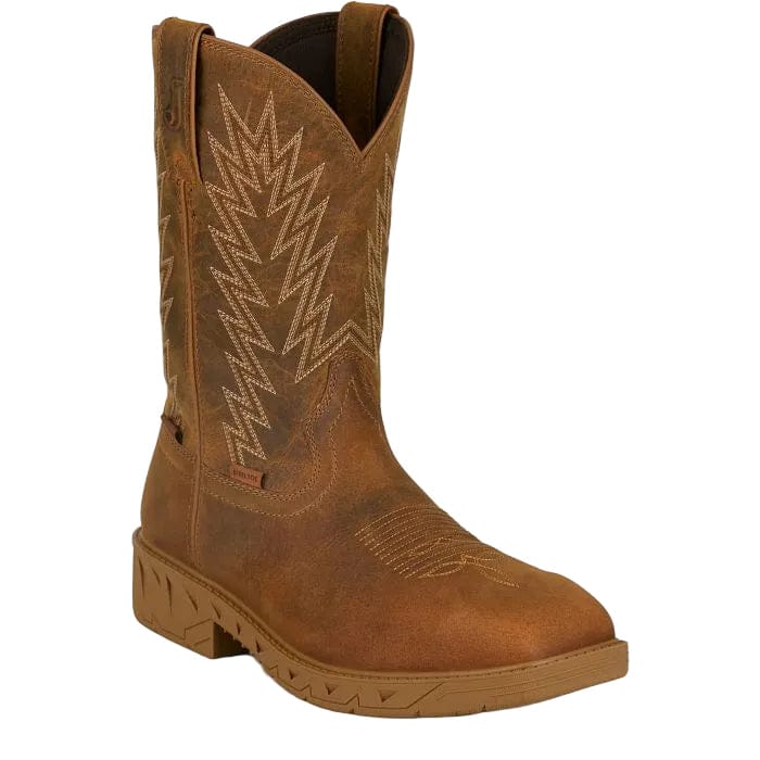 Justin Men's Brown Blinder Waterproof Steel Toe Work Boots PD4069
