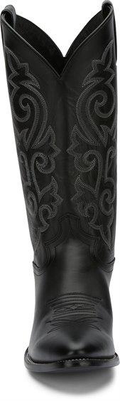 Justin Men's Buck Bay Apache Black Round Toe Western Boots 1409 - Image 5