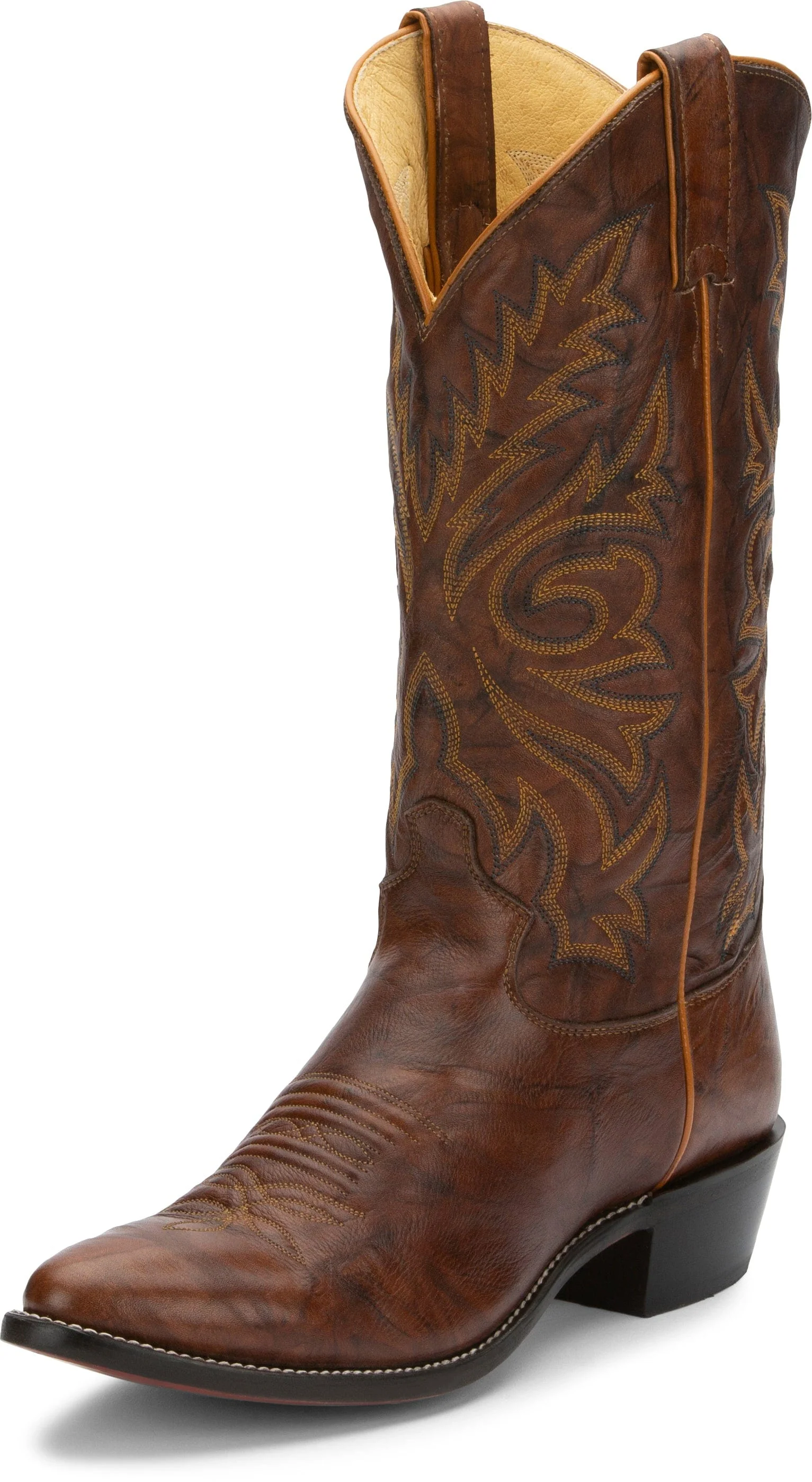 Justin Men's Buck Chestnut Leather 13 Western Boots 1560 - Image 2