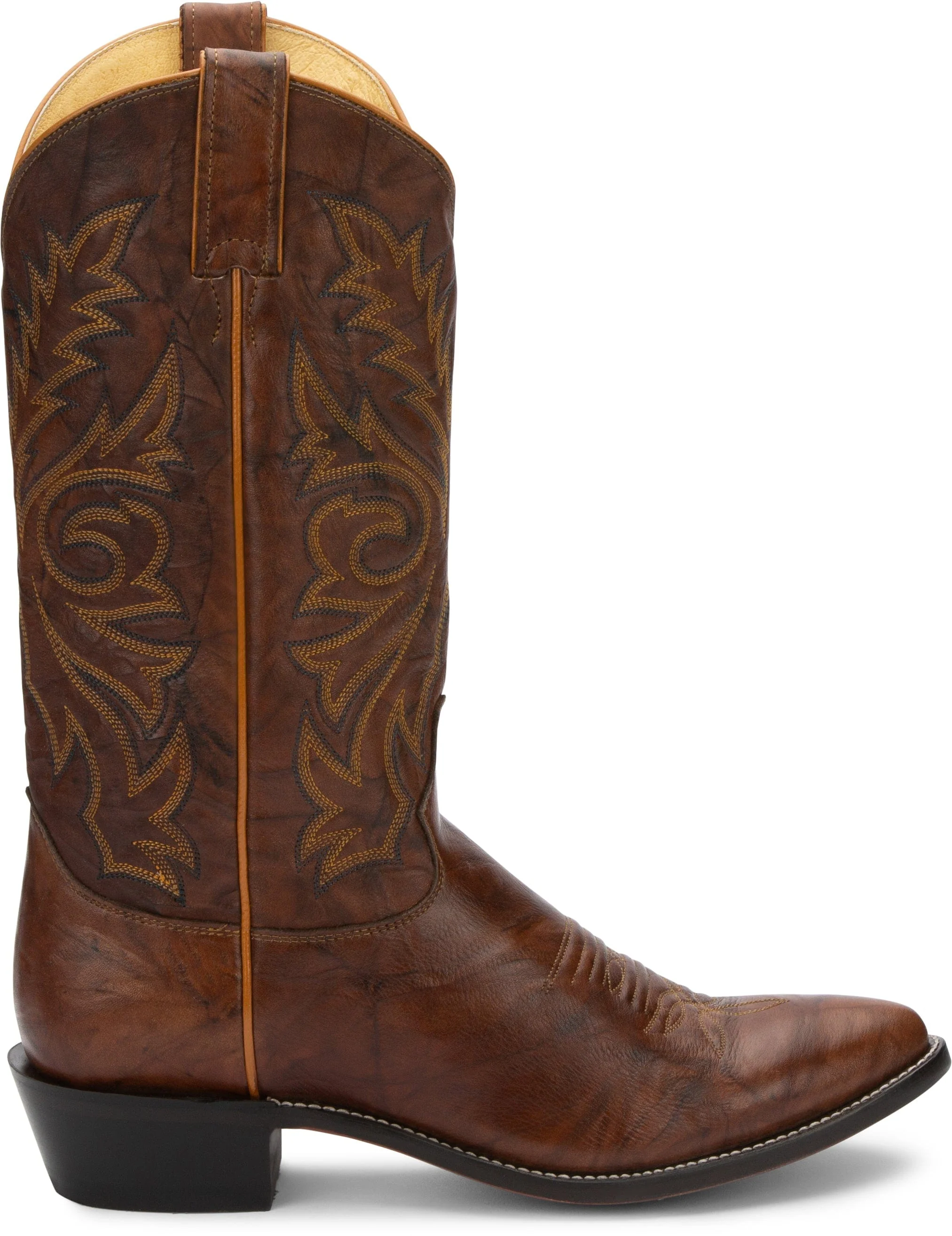 Justin Men's Buck Chestnut Leather 13 Western Boots 1560 - Image 3