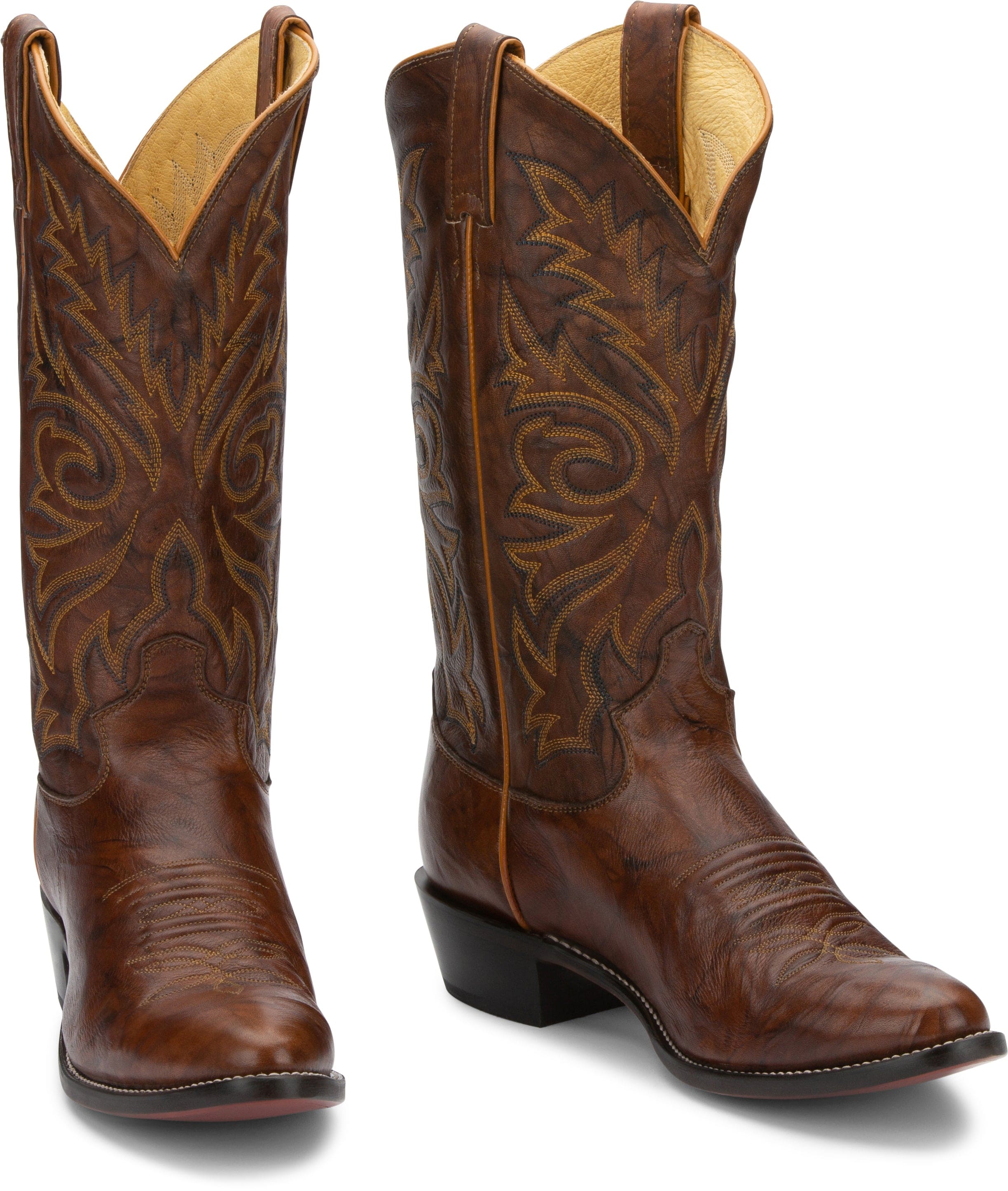 Justin Men's Buck Chestnut Leather 13 Western Boots 1560 - Image 8
