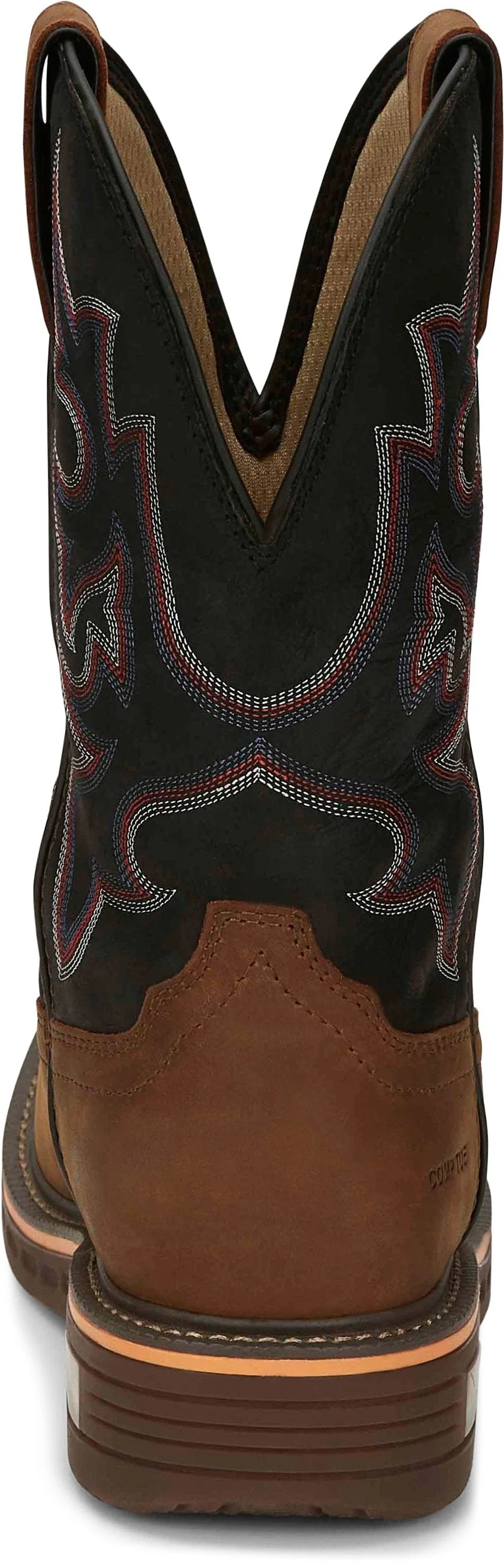 Justin Commander Resistor Rustic Brown Nano Composite Toe Men's Work Boot CR4012 - Image 5