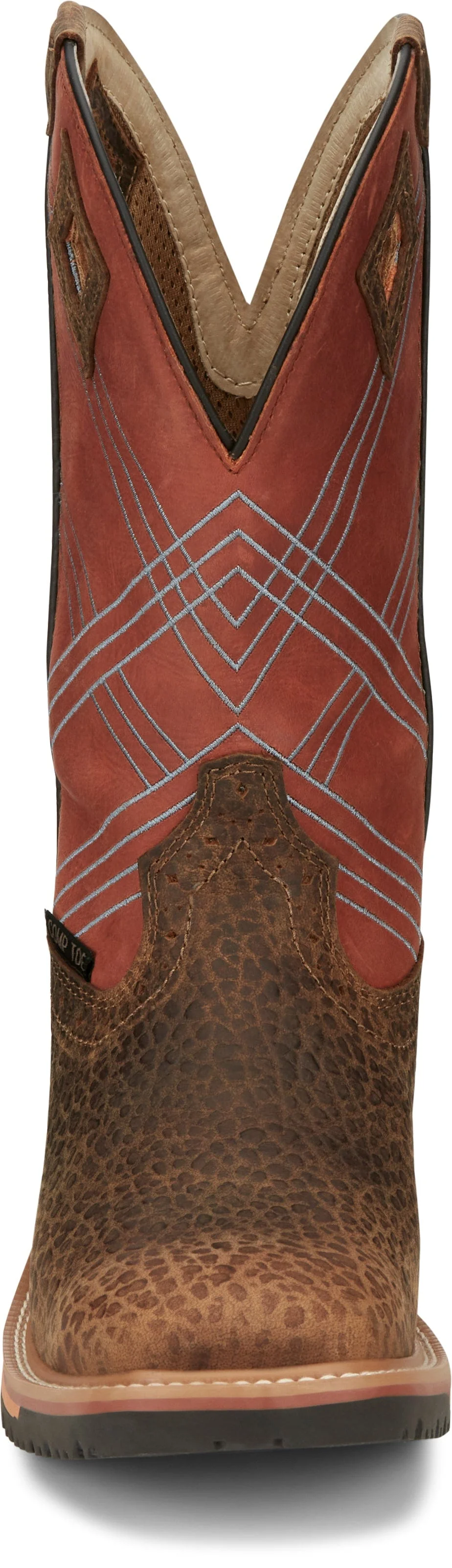 Justin Men's Dalhart Brown Nano Composite Toe Waterproof Work Boot SE4218 - Image 6