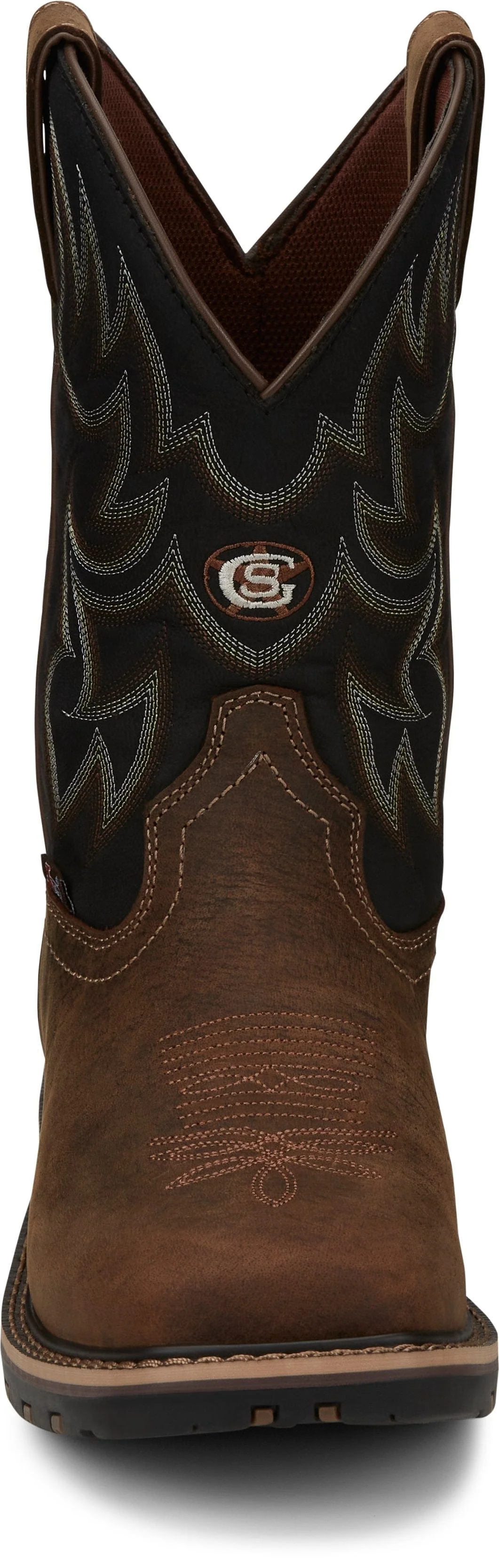 Justin Men's Fireman Brown Square Toe Waterproof Western Work Boots GR9062 - Image 5
