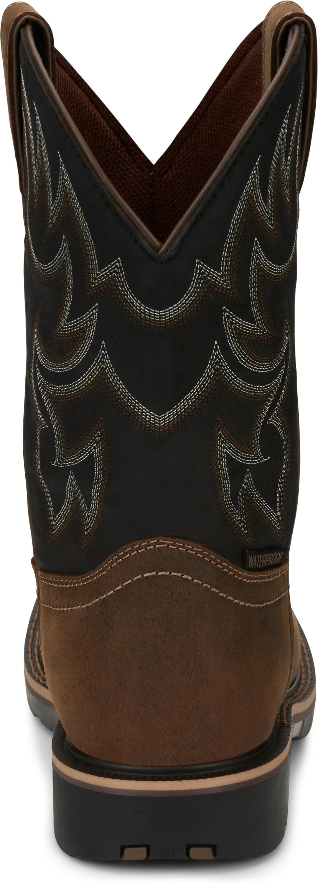 Justin Men's Fireman Brown Square Toe Waterproof Western Work Boots GR9062 - Image 6