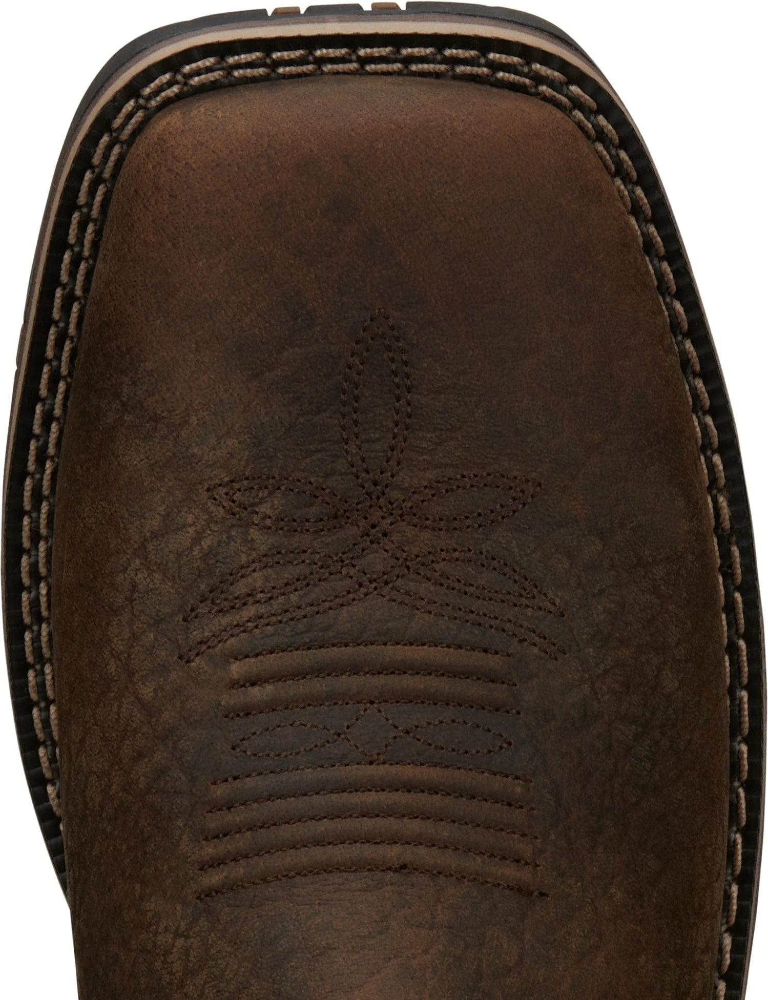 Justin Men's George Strait Fireman Distressed Brown Waterproof Western Work Boots GR9050 - Image 4