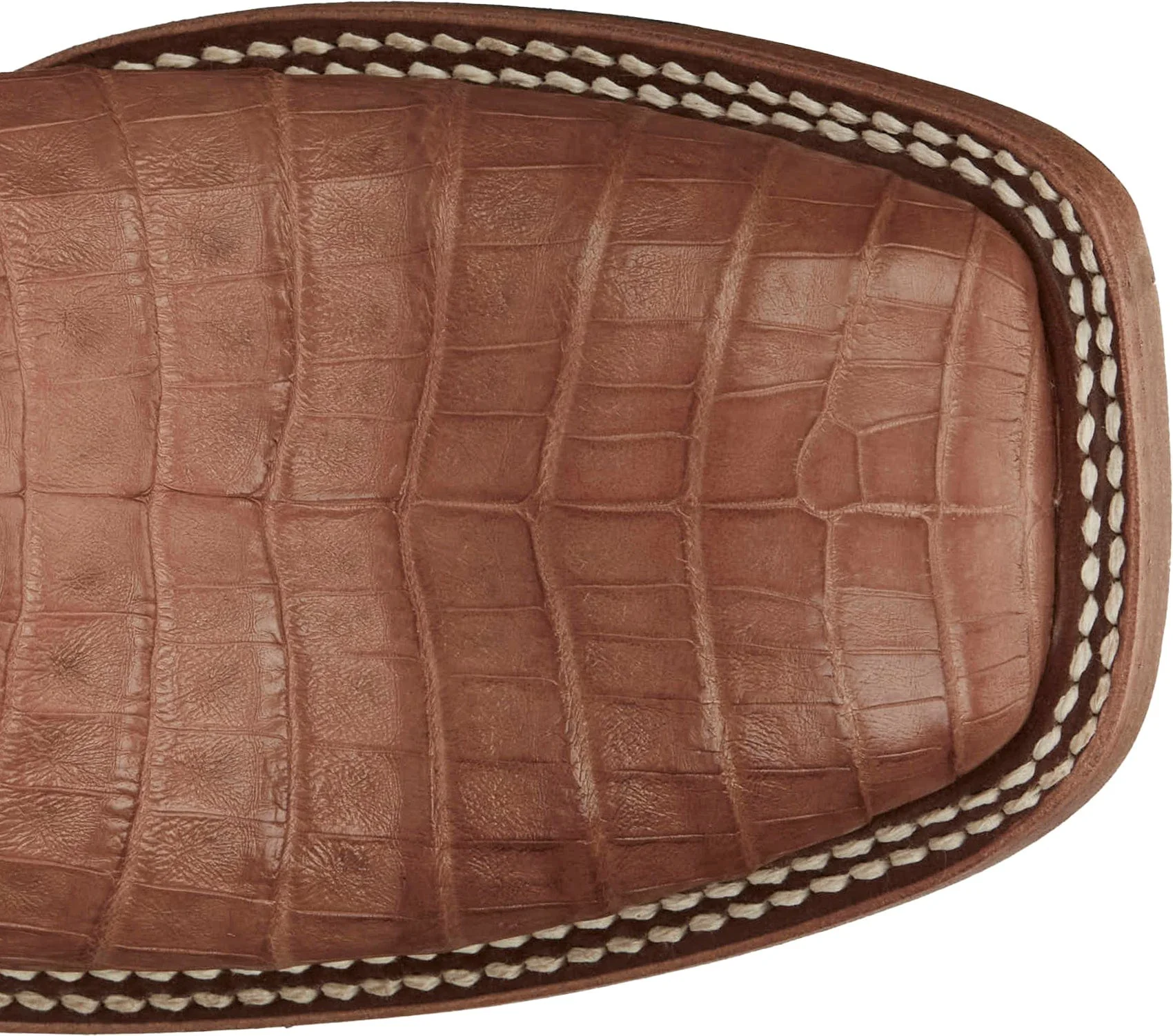 Justin Men's George Strait Haggard Tan Caiman Square Toe Exotic Western Boots GR5706 - Image 3