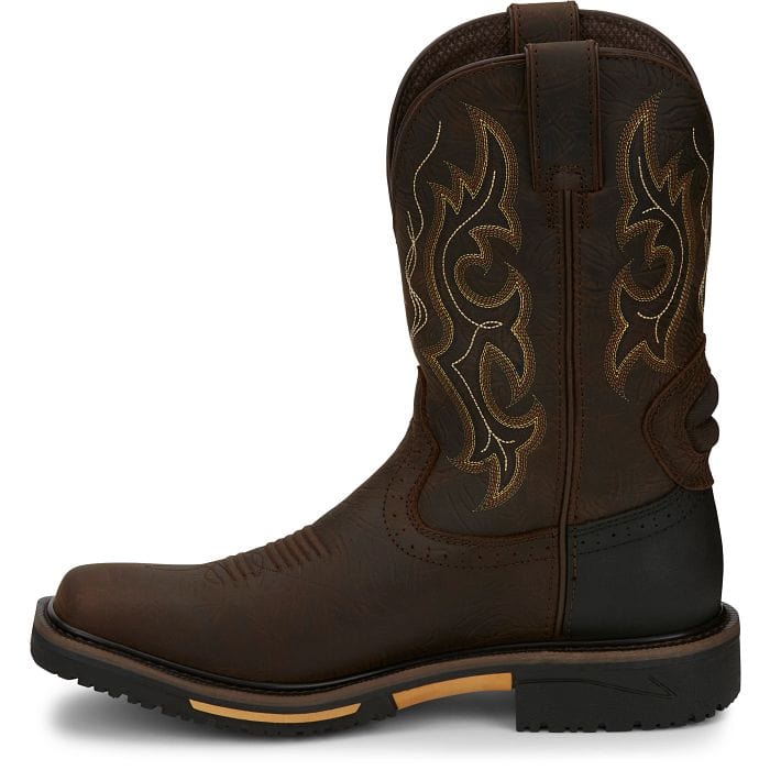 Justin Men's Hybred® Joist Aged Brown Waterproof Work Boots SE4624 - Image 3