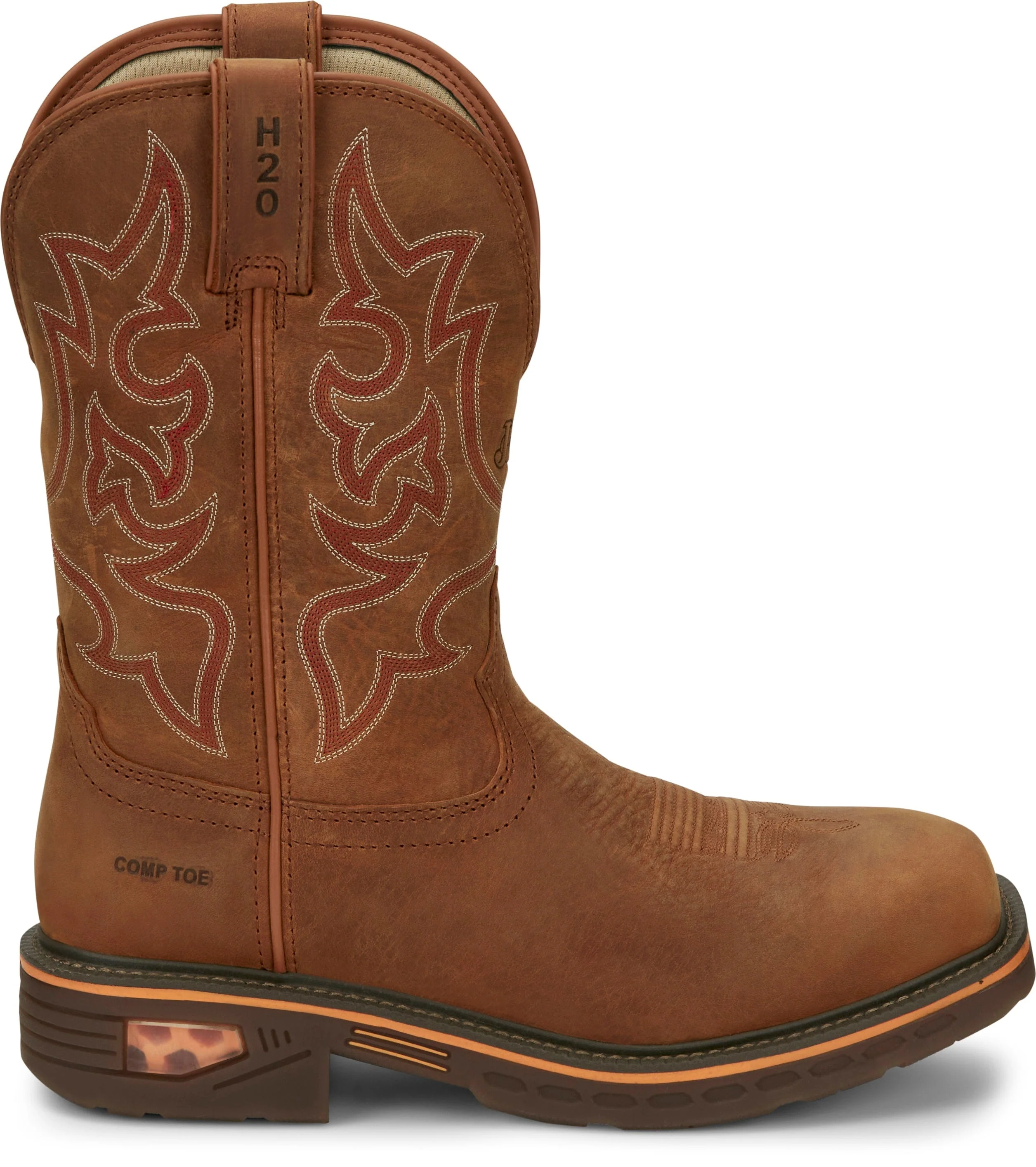 Justin Men's Resistor Russet Brown Nano Comp Toe Work Boots CR4016 - Image 3