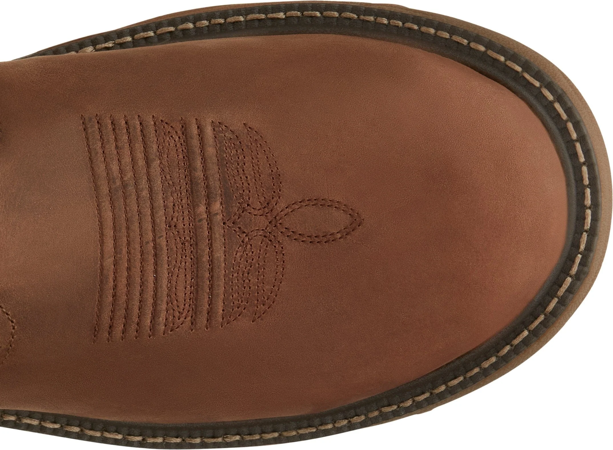 Justin Men's Stampede Rush Barley Brown Woodlands Round Toe Waterproof Work Boots SE4318 - Image 5