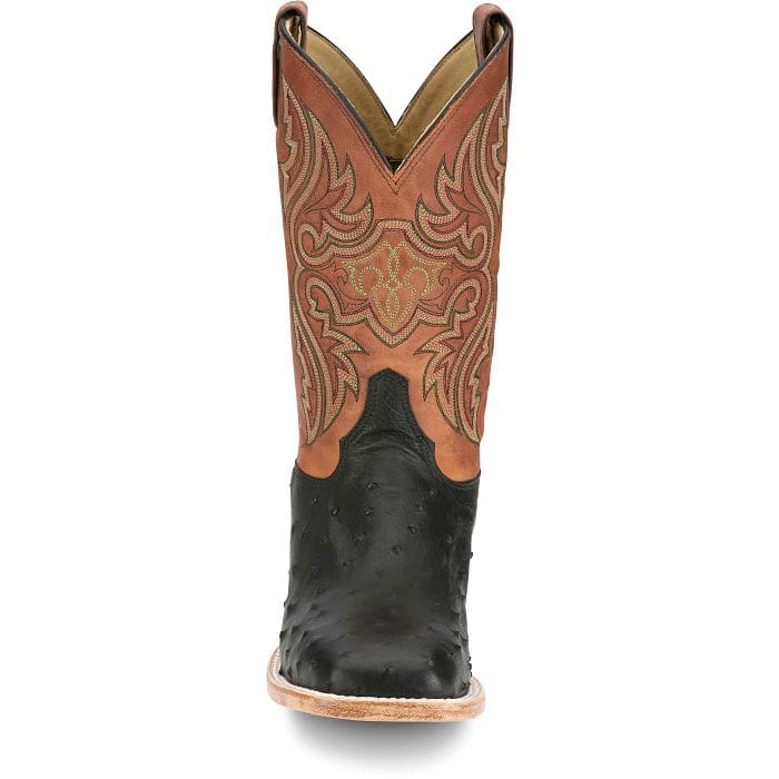 Justin Men's Shadow Black Moseley Full Quill Ostrich Exotic Boots JE5173 - Image 8