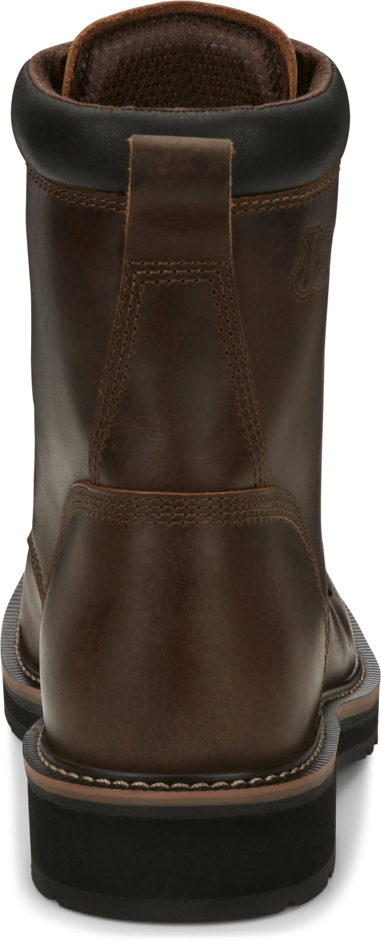 Justin Men's Stampede Pulley Aged Bark Brown Steel Toe Work Boots SE682 - Image 6