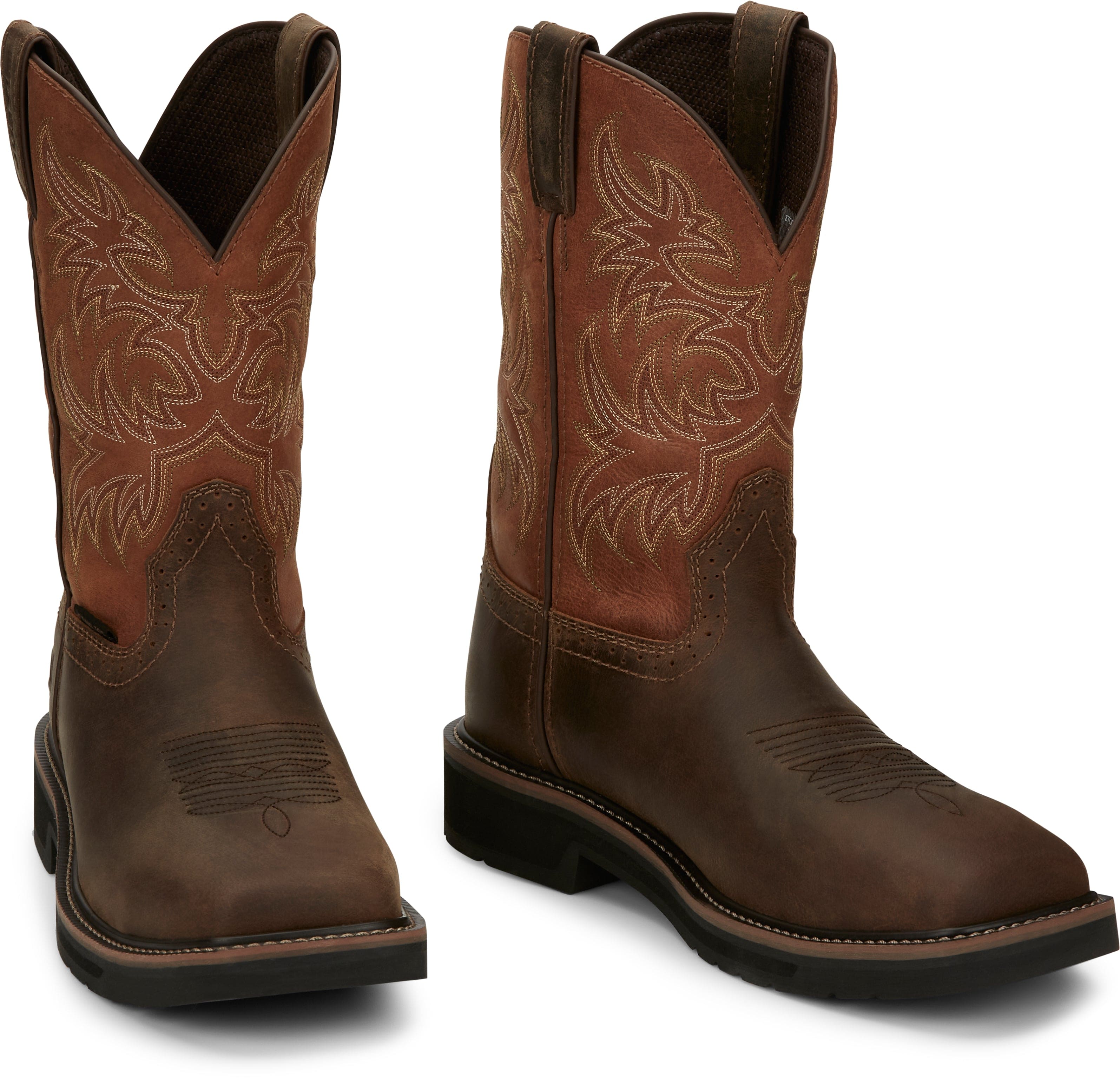 Justin Men's Stampede Switch Brown Composite Toe Work Boots SE4812 - Image 9
