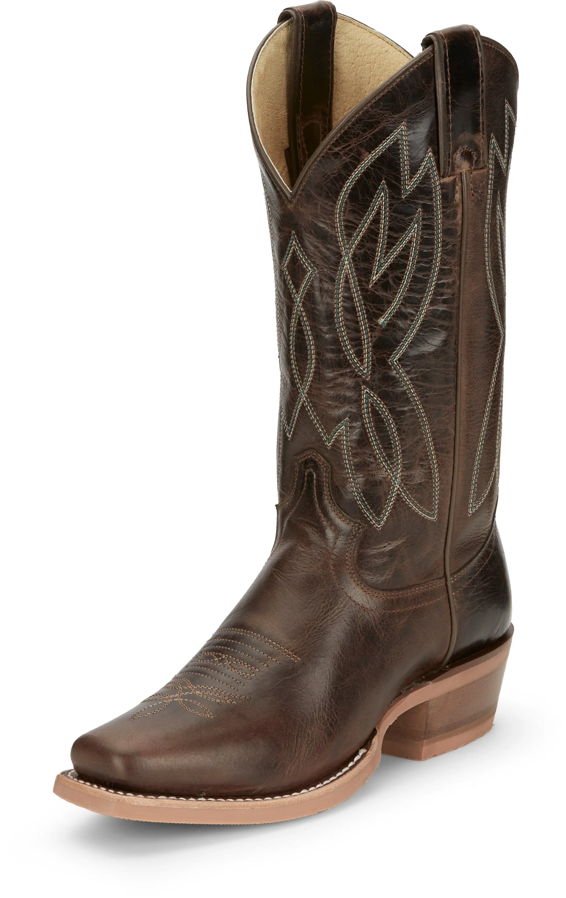 Justin Women's Mayberry Umber Brown Square Toe Western Boots CJ4011 - Image 2
