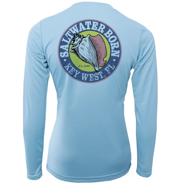 Key West "Born On The Saltwater" Long Sleeve UPF 50+ Dry-Fit Shirt - Image 2