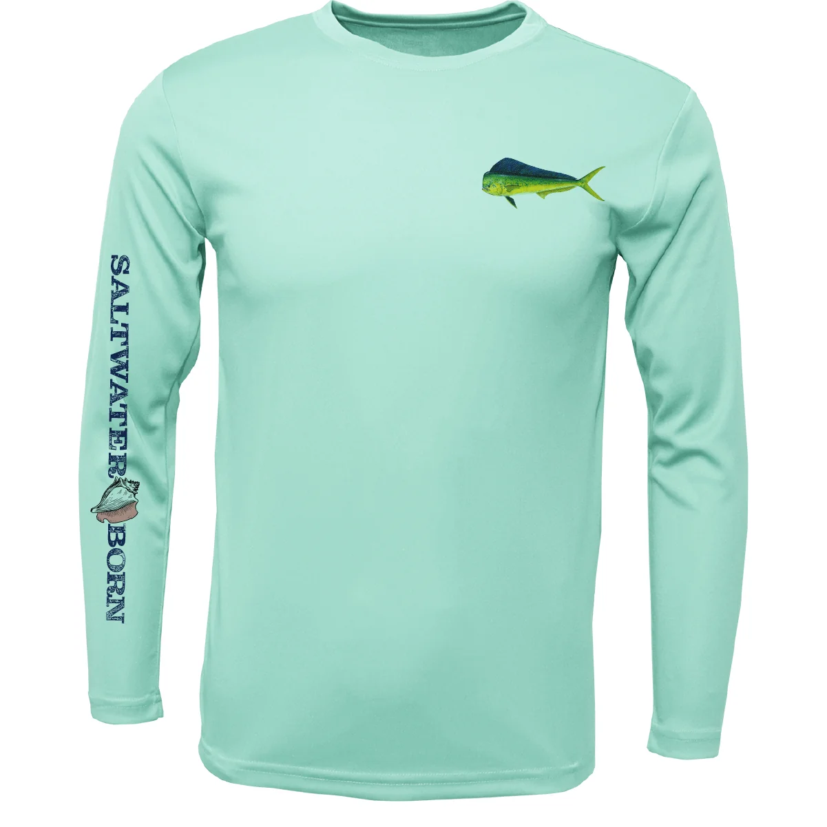 Key West, FL Mahi on Chest Boy's Long Sleeve UPF 50+ Dry-Fit Shirt - Image 5