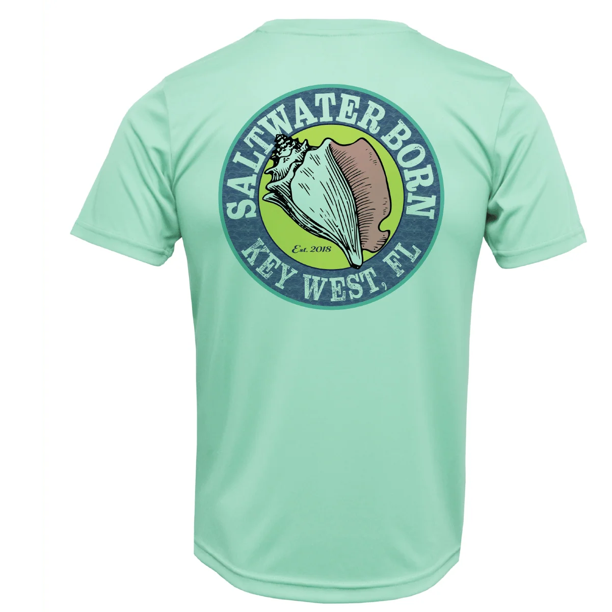Key West, FL Mahi on Chest Short Sleeve UPF 50+ Dry-Fit Shirt - Image 6