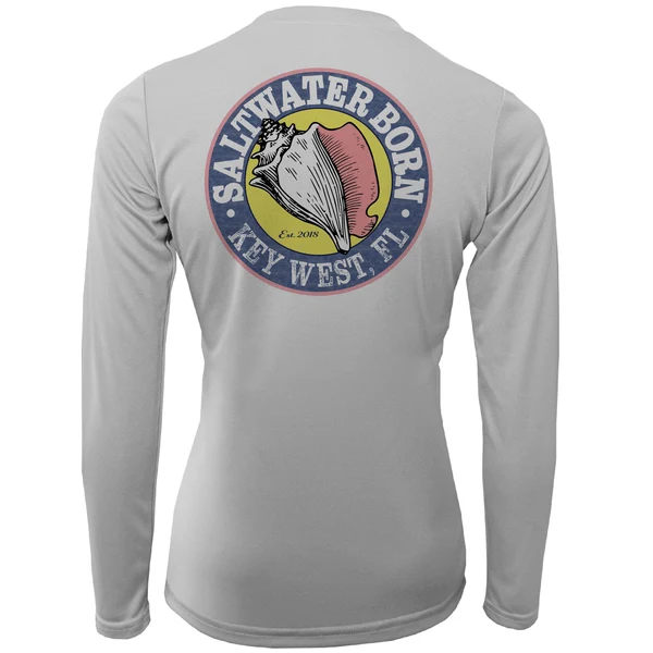 Key West, FL State of Florida Girl's Long Sleeve UPF 50+ Dry-Fit Shirt - Image 10