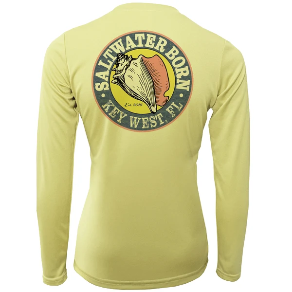 Key West, FL State of Florida Girl's Long Sleeve UPF 50+ Dry-Fit Shirt - Image 2