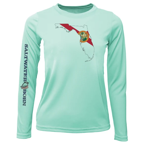 Key West, FL State of Florida Girl's Long Sleeve UPF 50+ Dry-Fit Shirt - Image 7