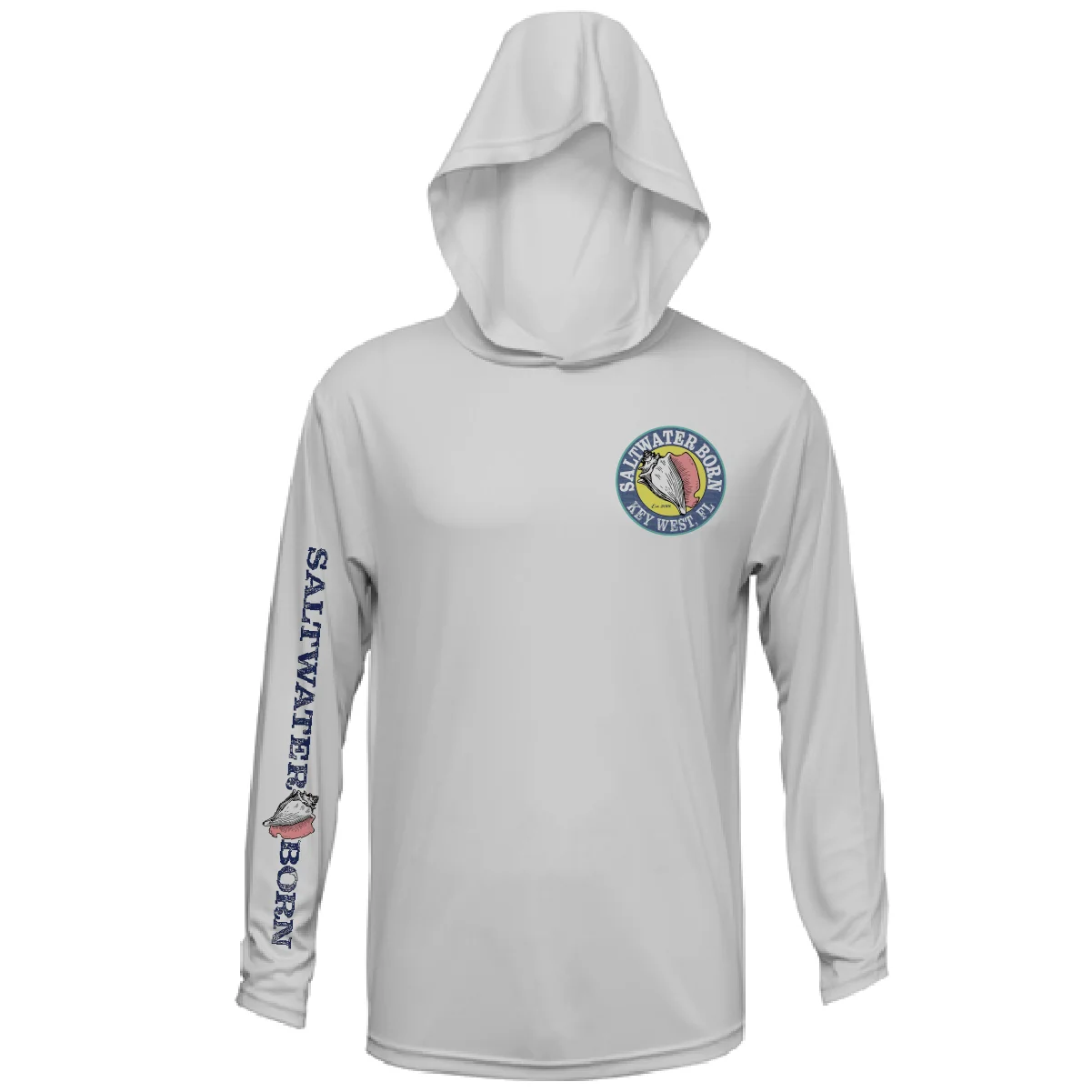 Key West, FL Stone Crab Long Sleeve UPF 50+ Dry-Fit Hoodie - Image 6