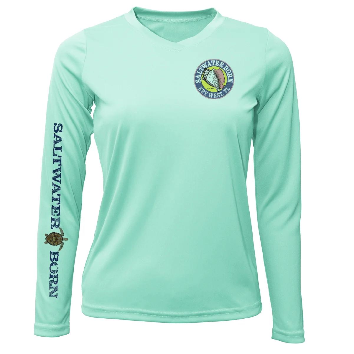 Key West Realistic Turtle Women's Long Sleeve UPF 50+ Dry-Fit Shirt - Image 4