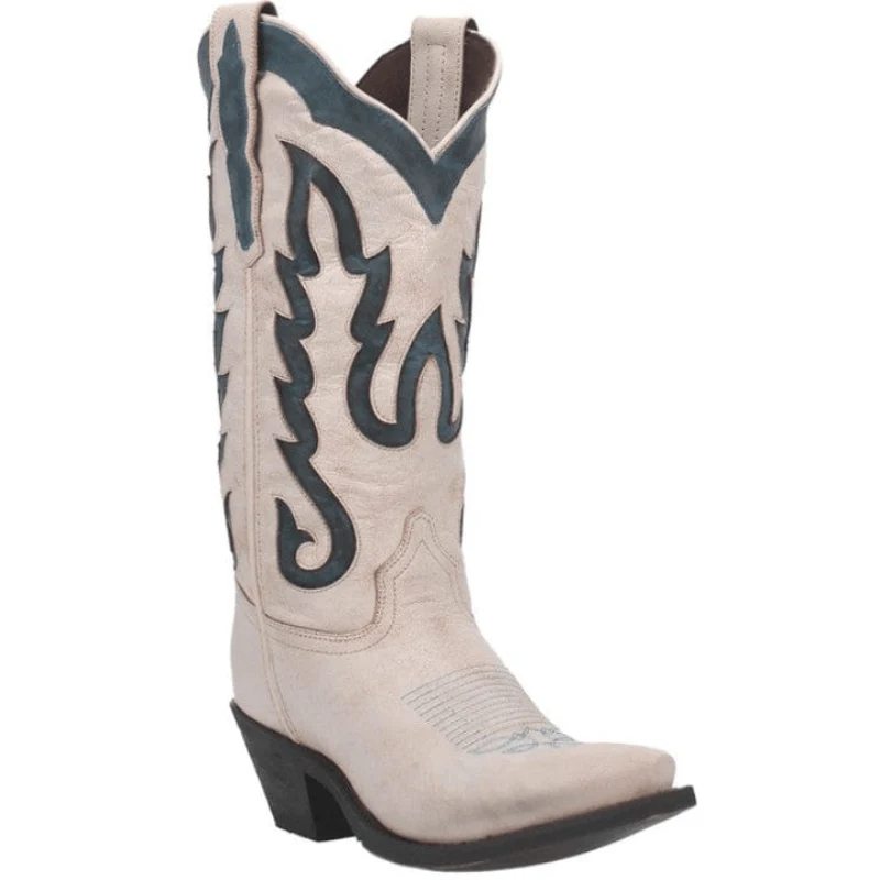 Laredo Women's Keyla Off White Cowgirl Boots LA1049