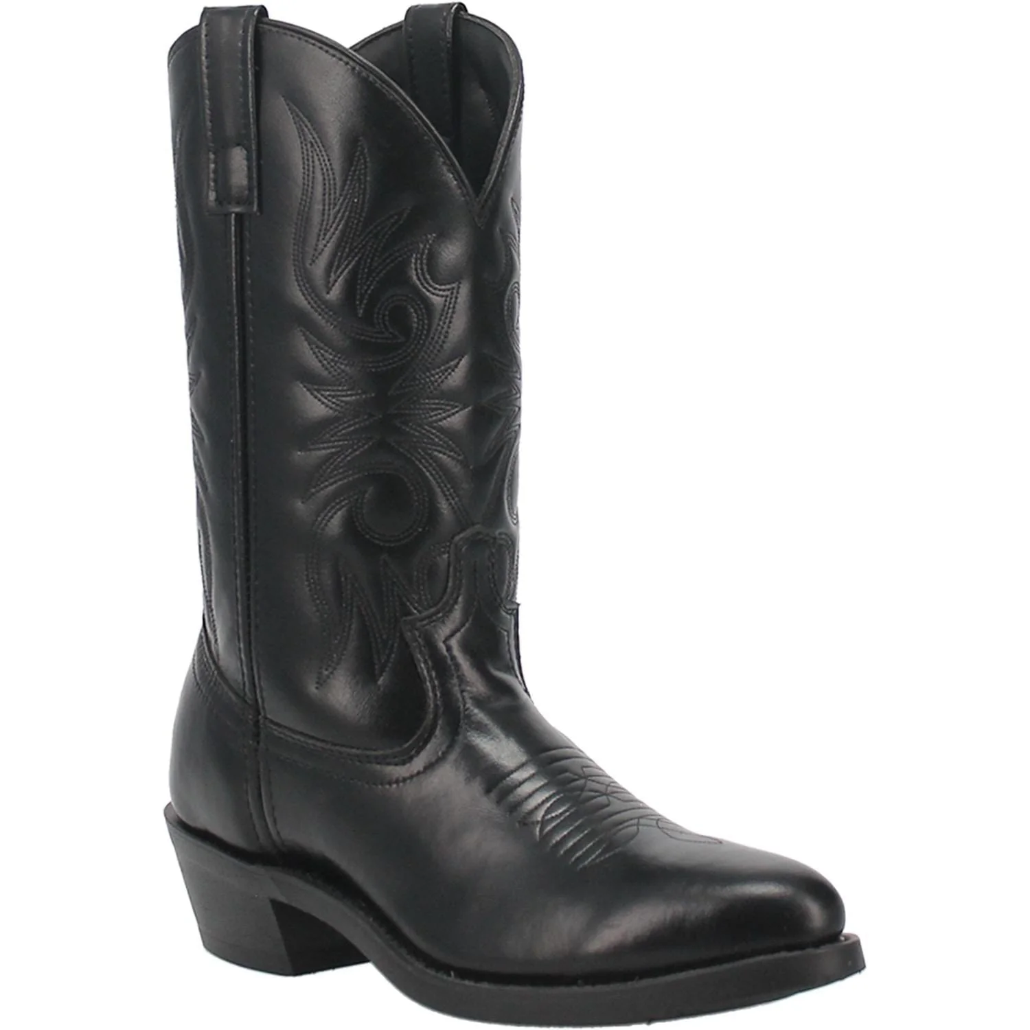 Laredo Men's Paris Black Leather Cowboy Boots 4240